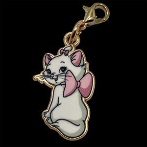 Vtg Disney Marie Aristocats Cat Clip On Charm Zipper Pull Purse Bag Pink Bow